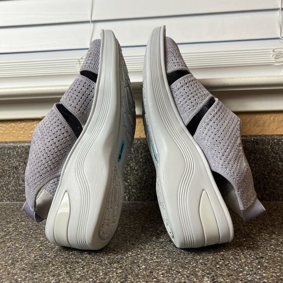 Bzees Womens 9M Lt Purple Fabric Comfort Casual Sandal Sling Back Wedge Open Toe - Picture 6 of 11